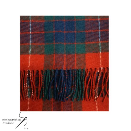 Lambswool Scarf in Fraser Red Tarta