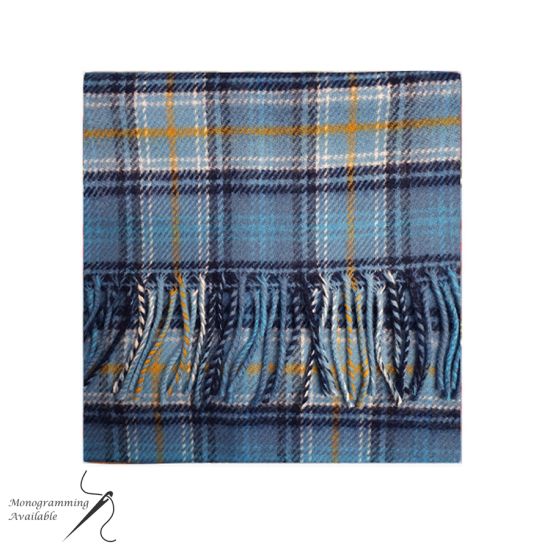 Lambswool Tartan Scarf in Kinloch Anderson Blue Loch Tartan