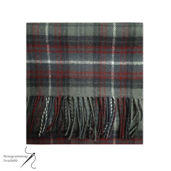 Lambswool Scarf in Kinloch Anderson Castle Grey Tartan