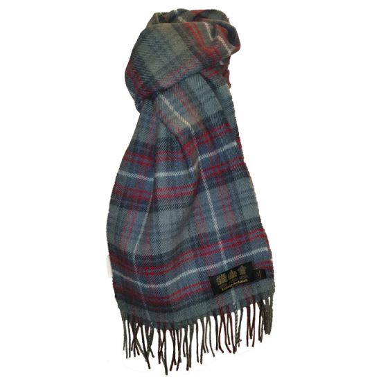 Lambswool Scarf in Kinloch Anderson Castle Grey Tartan