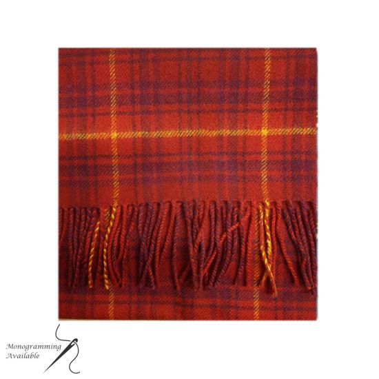 Lambswool Scarf in Kinloch Anderson Rowanberry Tartan