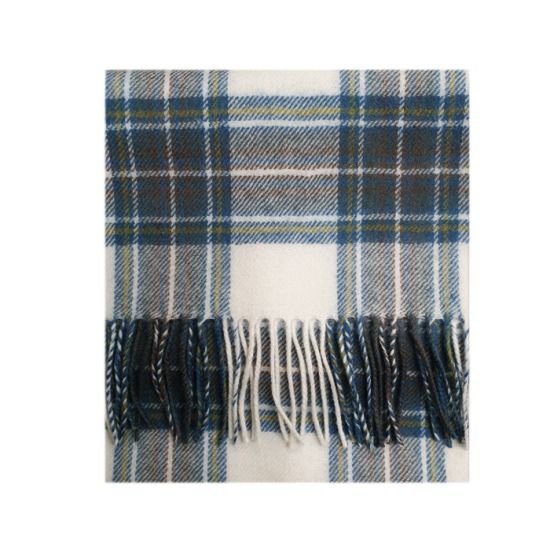 Lambswool Scarf in Stewart Blue Dress Tartan