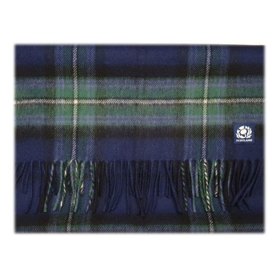 Official Scottish Rugby Union Tartan Oversized Lambswool Scarf - 'As One'