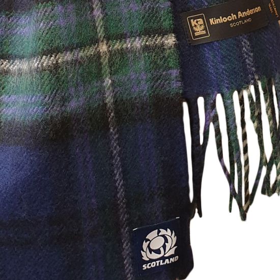 Official Scottish Rugby Union Tartan Oversized Lambswool Scarf - 'As One'