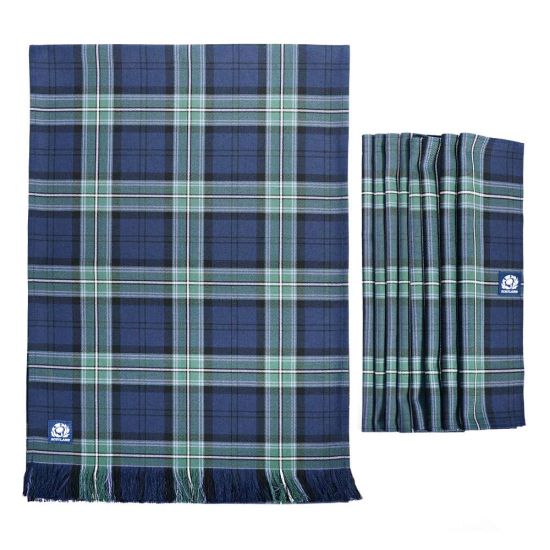 Scottish Rugby Tartan Table Runner and 8 Napkin Set