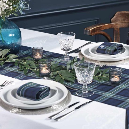 Scottish Rugby Tartan Table Runner and 8 Napkin Set