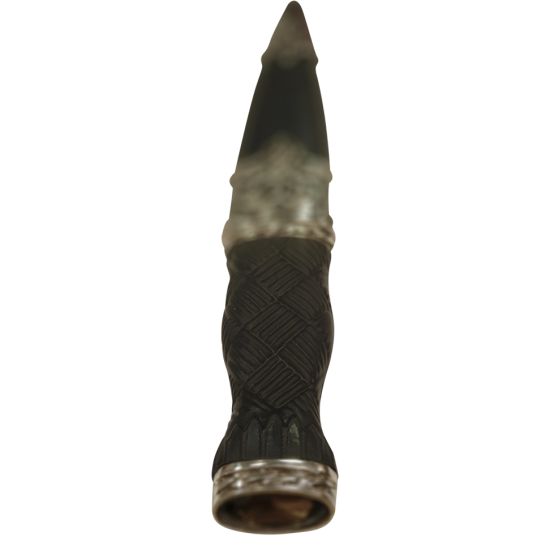 Cross Hatch Handle and Delicate Sterling Silver Lattice Sgian Dubh with Cairngorm Stone