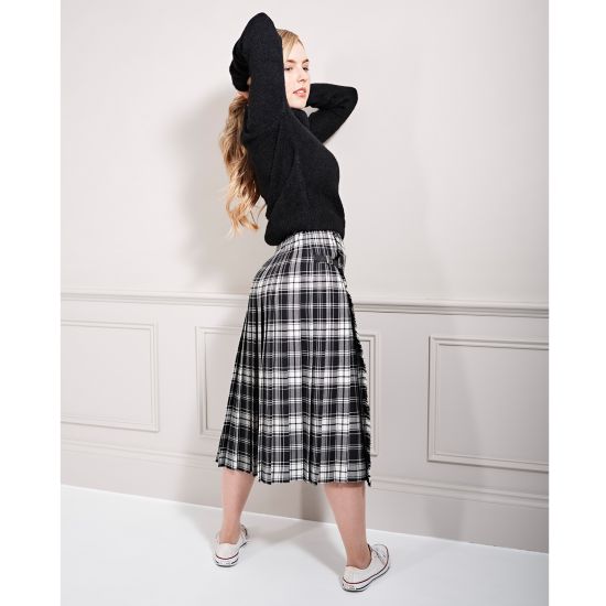 Kinloch Anderson Classic Kilted Skirt in Below the Knee Length Made to Order