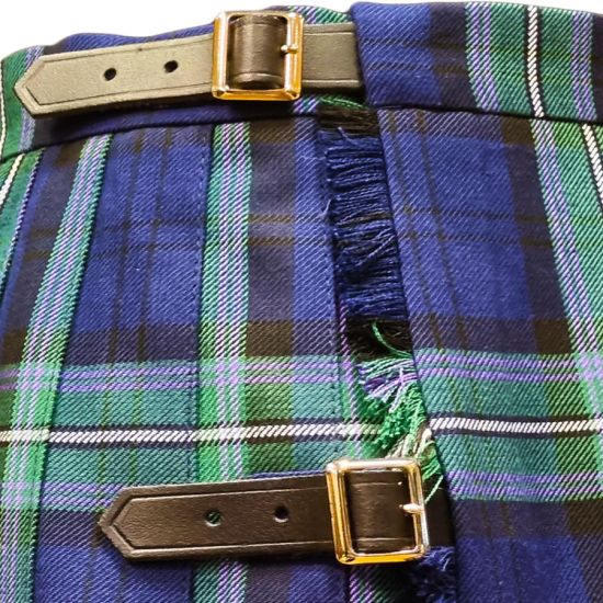 Mini Length Classic Kilted Skirt in Scottish Rugby Tartan