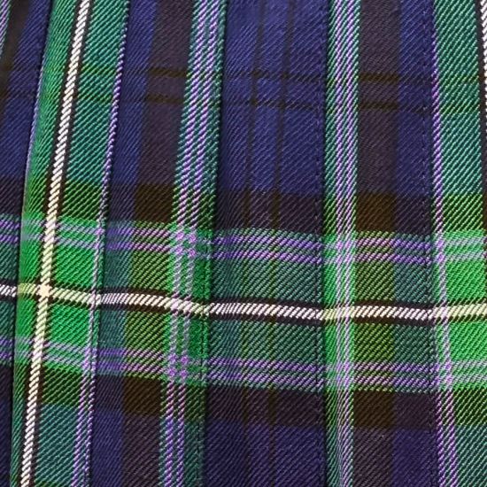Mini Length Classic Kilted Skirt in Scottish Rugby Tartan