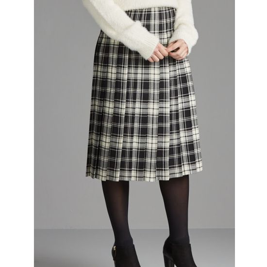 Skirt with All Round Knife Pleats 