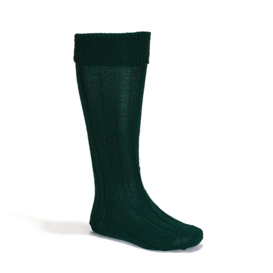 Bottle Green Kilt Hose with Celtic Top