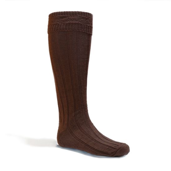 Brown Kilt Hose with Celtic Top
