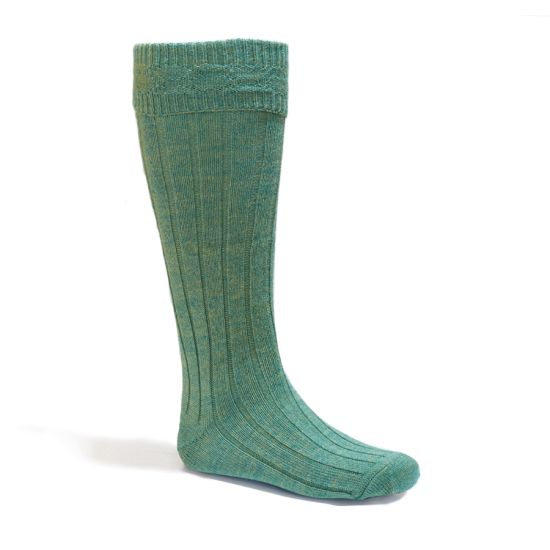 Lovat Green Kilt Hose with Celtic ToP