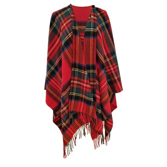 Lambswool Serape - Royal Stewart Tartan