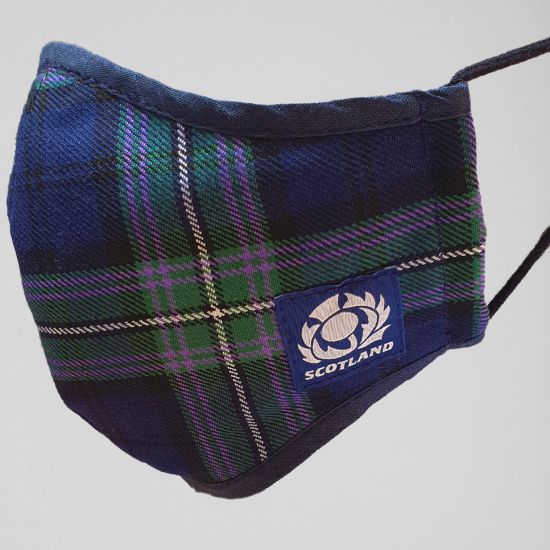 Scottish Rugby Polyviscose Washable Tartan Face Mask