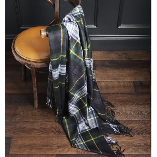 Cashmere Throw in Gordon Dress Tartan