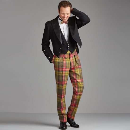Kinloch Anderson Tartan Trousers - Fishtail Back