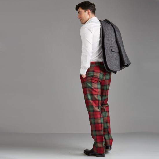 Kinloch Anderson Tartan Trousers - Straight Waistband