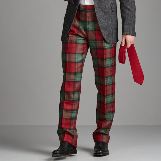 Kinloch Anderson Tartan Trousers - Straight Waistband