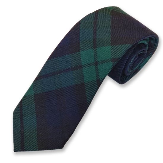 Black Watch Tartan Tie in Pure New Wool