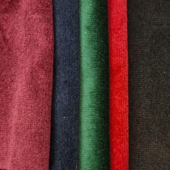 Velvet & Coloured Worsted Fabric Swatch