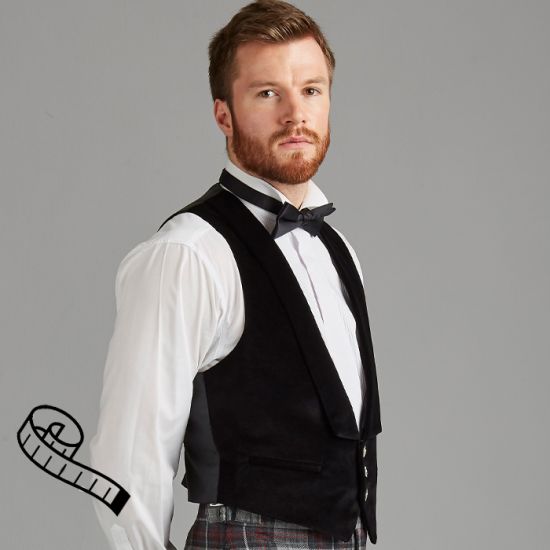 Evening Waistcoat, Velvet or Coloured Worsted, 3 buttons Special Order