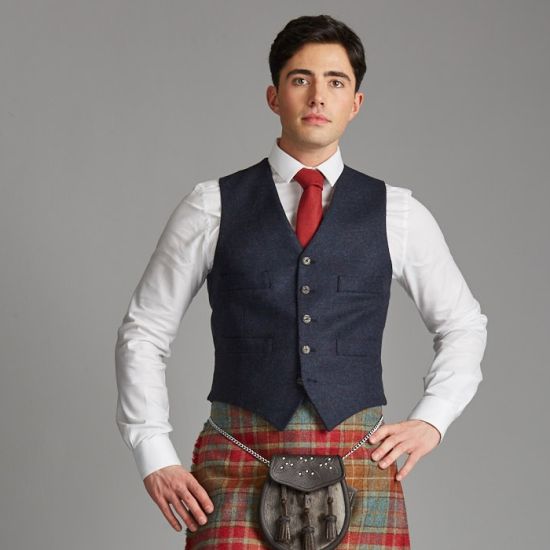 Kinloch Anderson Midnight Ocean Day Waistcoat
