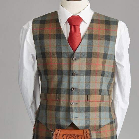 Kinloch Anderson Day Waistcoat in Tartan 5 Celtic Buttons