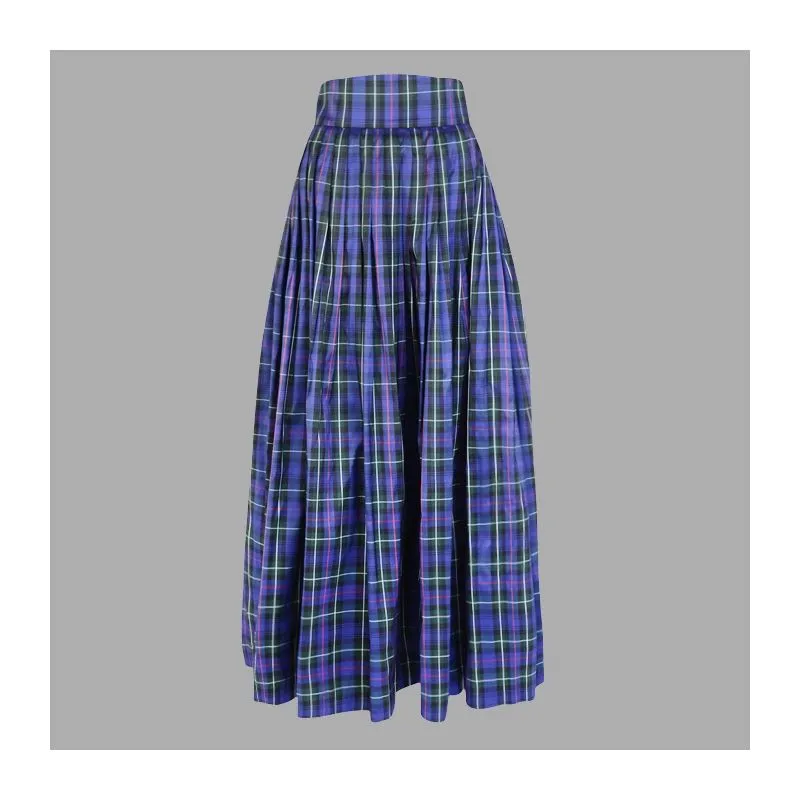 The Lochroma Evening Skirt in Mackenzie Silk Tartan - Kinloch Anderson