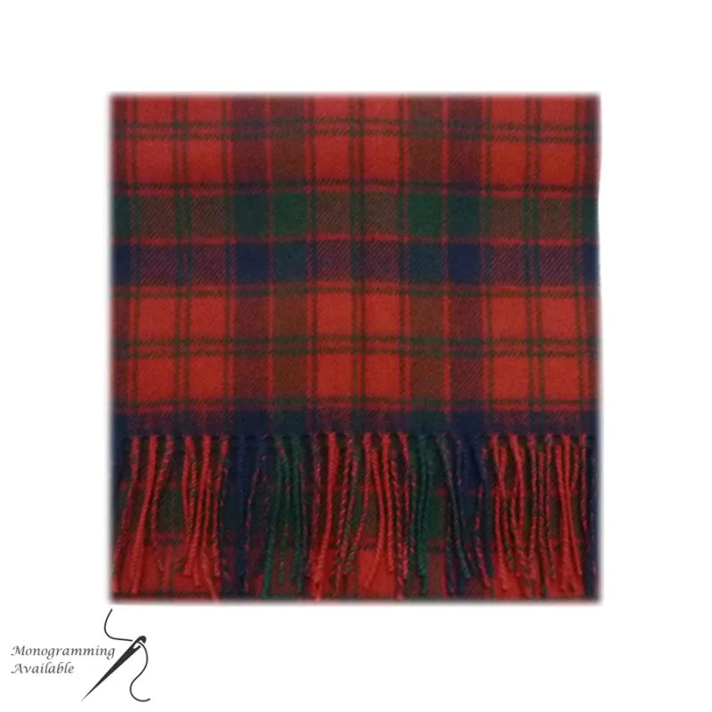 EMBROIDERED LAMBSWOOL SCARF 【RED】 Lambswool Scarf Woven Plain Red – Hommard