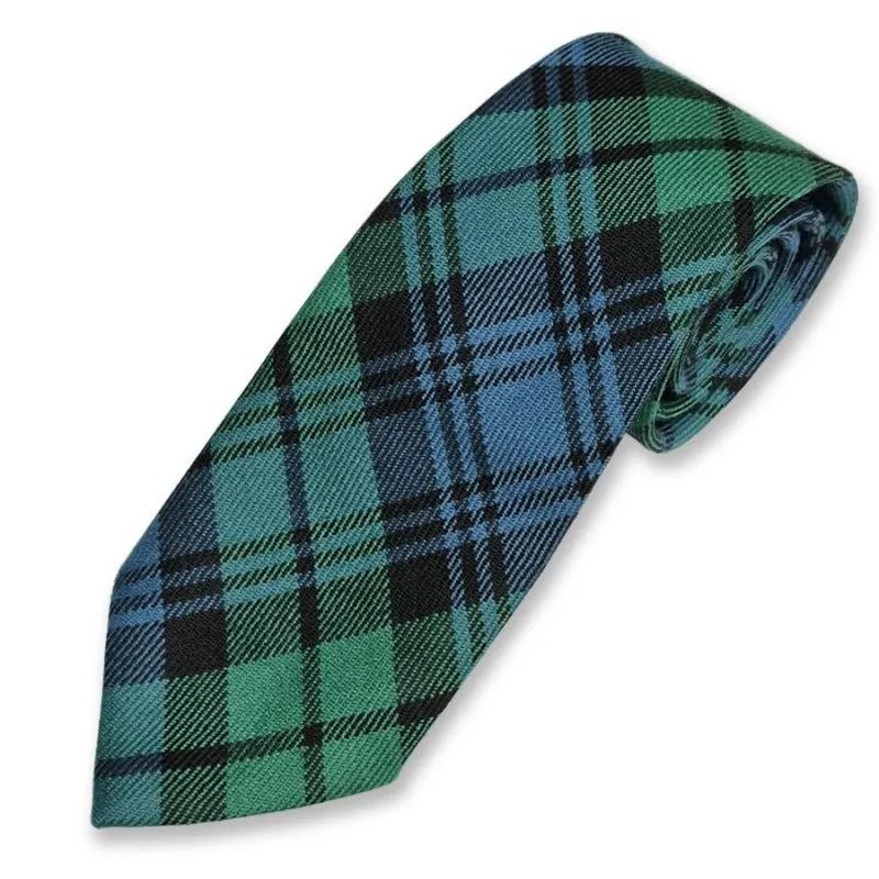 Gents Russell Ancient Tartan Wool Neck Tie - Lightweight, Handmade In Scotland, 3.5 Inch Width