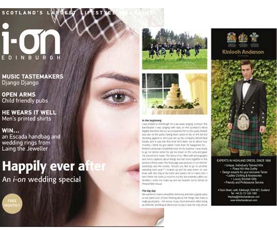 Kinloch Anderson feature in i-on's Wedding Special