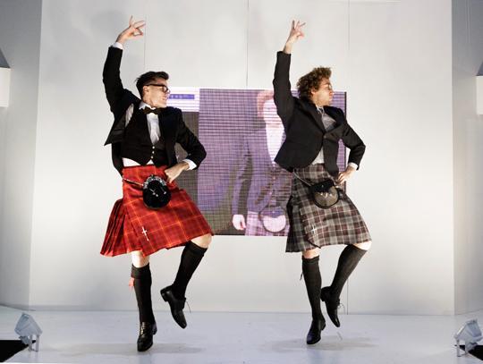 Kinloch Anderson Highland Dress on the Catwalk at Prestigious London Fashion Show - February 2014