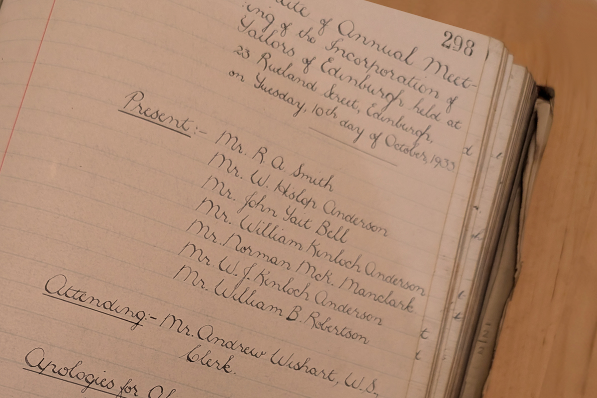 Incorporation of Tailors Edinburgh 1933